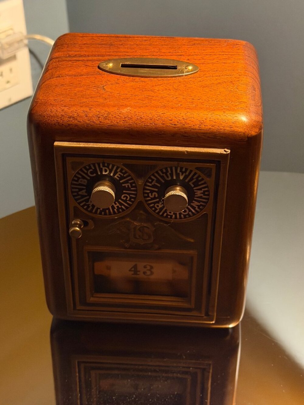 Antique USPS P O Post Office Postal Box Door Bank W/ Combination